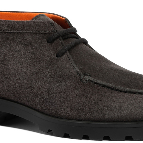 Men&rsquo;s grey suede desert boot - Santoni - 6