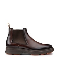 Men's dark brown leather Easy Nova ankle boot - Santoni - 1