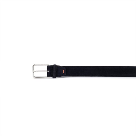 Blue suede adjustable belt - Santoni - 2