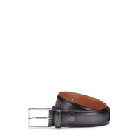 Grey leather adjustable belt - Santoni - 1