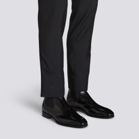 Men&rsquo;s black leather Chelsea boot - Santoni - 2