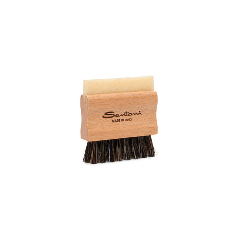 Small wooden brush with natural rubber and mixed horsehair bristles - Santoni - 3