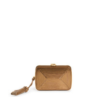 Gold leather crossbody bag - Santoni - 1