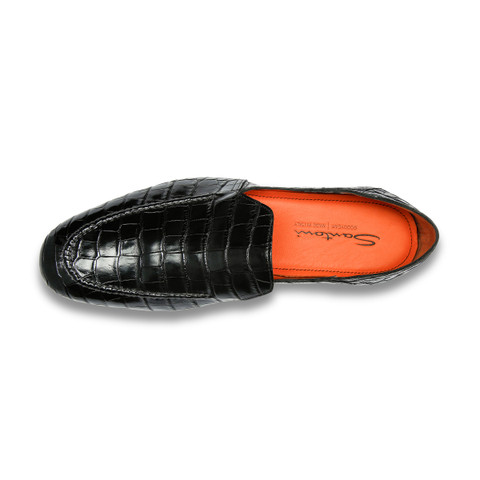 Mocassin en alligator gris pour homme - Santoni - 4