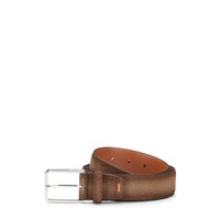 Brown suede adjustable belt - Santoni - 1