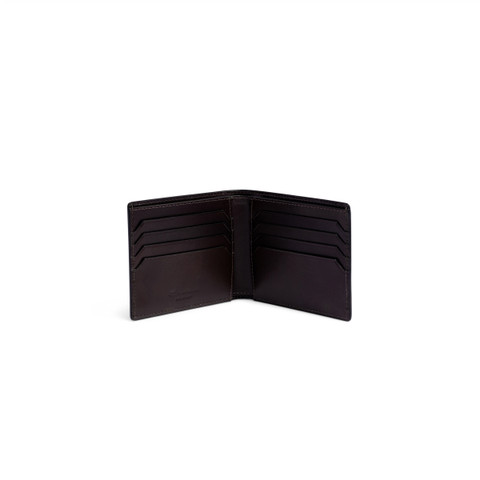 Dark brown leather wallet - Santoni - 2