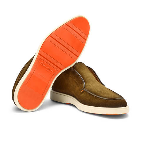 Stivaletto desert da uomo in suede verde - Santoni - 4