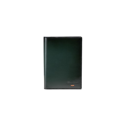 Green leather passport case - Santoni - 1