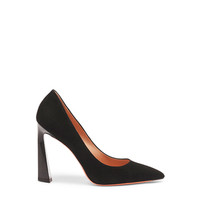 Women's black suede high-heel pump - Santoni - 1