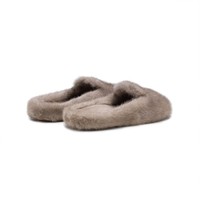 Women's natural mink slipper - Santoni - 2