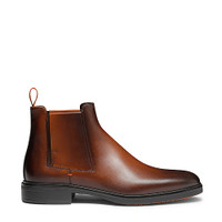 Men's dark brown leather Easy boot - Santoni - 1