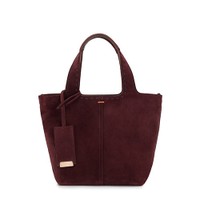 Bordeauxrote Handtasche aus Wildleder - Santoni - 1