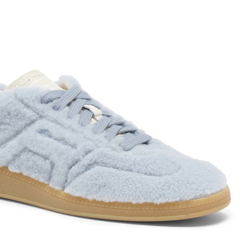 Women's ligh blue fur DBS Oly sneaker - Santoni - 5