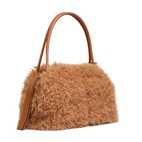 Light brown fur shoulder bag - Santoni - 3