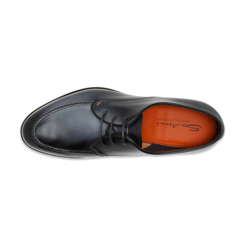 Men's blue leather Derby shoe - Santoni - 5
