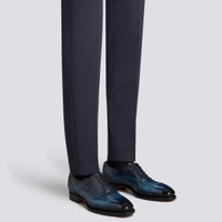 Men's blue leather Oxford shoe - Santoni - 2