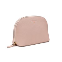 Pink tumbled leather pouch - Santoni - 2