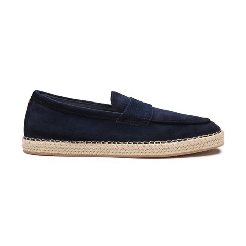 Men's blue suede espadrillas - Santoni - 1
