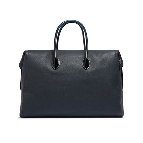 Blue tumbled leather weekend bag - Santoni - 4