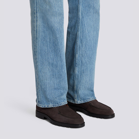 Men&rsquo;s grey suede desert boot - Santoni - 2