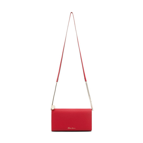 Red leather crossbody bag - Santoni - 4