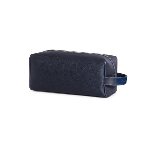 Blaue Pochette aus Leder und Nylon - Santoni - 2