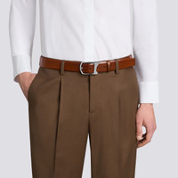 Cintura regolabile in pelle marrone - Santoni - 2