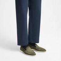 Men's green suede loafer - Santoni - 2