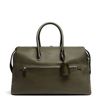 Green tumbled leather weekend bag - Santoni - 1