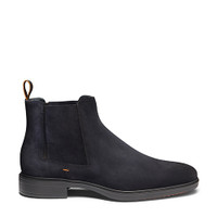 Men's blue suede Easy boot - Santoni - 1