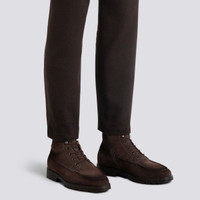 Men's dark brown suede ankle boot - Santoni - 2