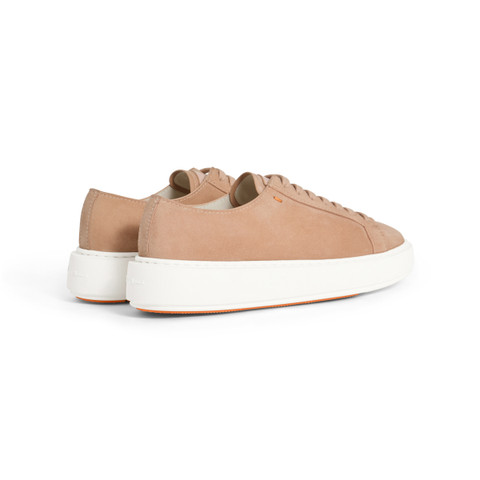Sneaker en daim couleur naturelle pour femme - Santoni - 4