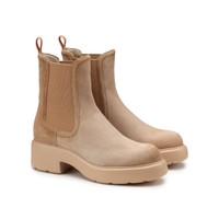 Women's beige suede Easy Bubble ankle boot - Santoni - 2
