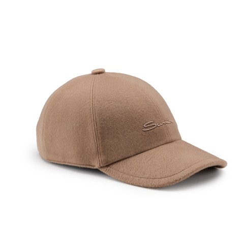 Beige cashmere baseball hat - Santoni - 2