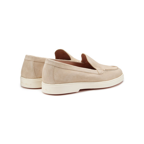 Women's pink suede loafer - Santoni - 4