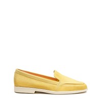 Women's yellow suede loafer - Santoni - 1