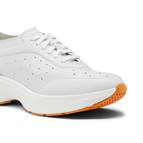 Women's white leather Easy Bounce sneaker - Santoni - 6