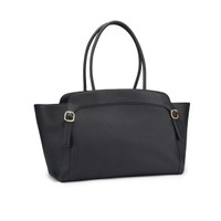 Borsa a spalla in pelle bottalata nera - Santoni - 2