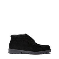 Women’s black suede desert boot with fur - Santoni - 1