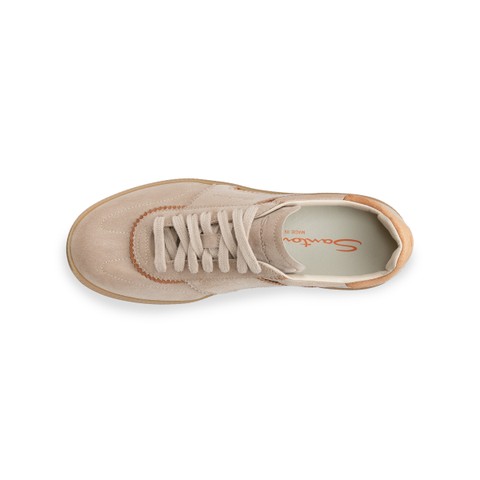 Women's dove grey suede sneaker - Santoni - 4