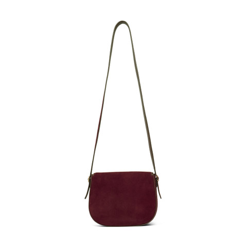 Burgundy suede crossbody bag - Santoni - 4