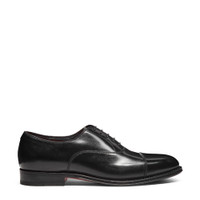 Men's black leather Oxford shoe - Santoni - 1