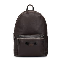 Dark brown leather backpack - Santoni - 1