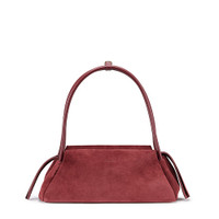 Burgundy suede shoulder bag - Santoni - 1
