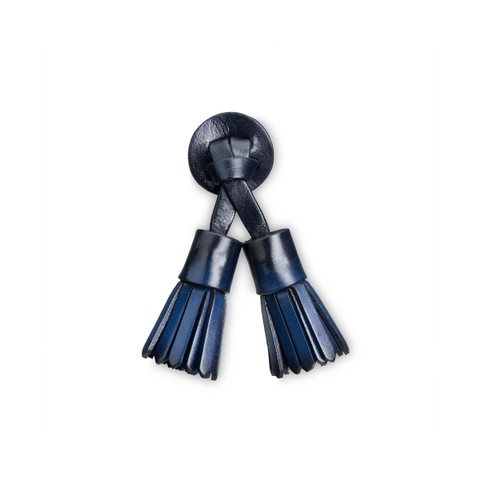 Blue leather Santoni Icona Velatura tassels - Santoni - 1