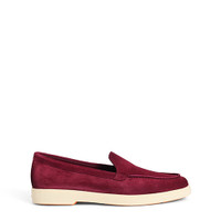 Women's red suede loafer - Santoni - 1