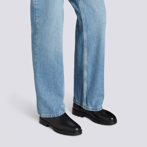 Women’s black leather Chelsea boot - Santoni - 2