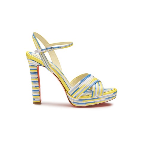 Women's multicolor leather high-heel sandal - Santoni - 1