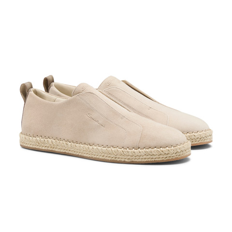 Espadrillas da uomo in suede beige - Santoni - 3