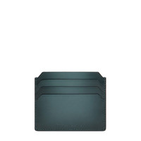 Green leather credit card holder - Santoni - 1